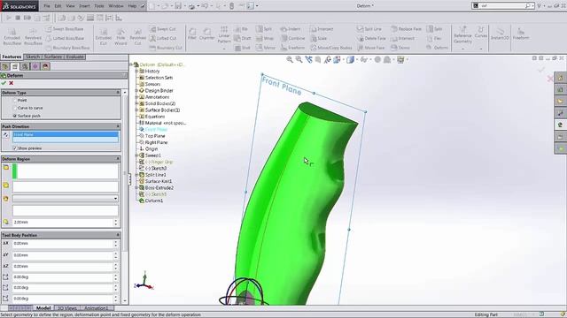 SOLIDWORKS Quick Tip - Deform for Ergonomic Shapes смотреть онлайн