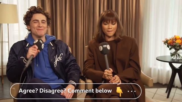 Timothée Chalamet and Zendaya analyzing unpopular opinions | (CRACK) смотреть онлайн