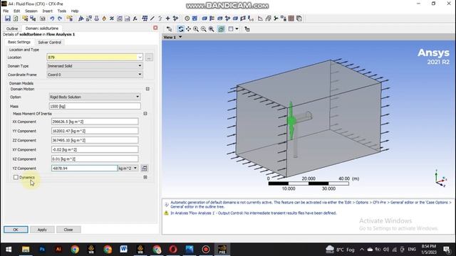 Rigid Body Analysis of an Immersed Solid Tidal Turbine | Ansys CFX смотреть онлайн