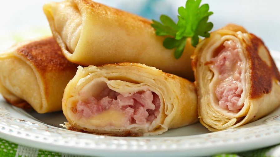 БЛИНЫ С ВЕТЧИНОЙ И СЫРОМ смотреть онлайн