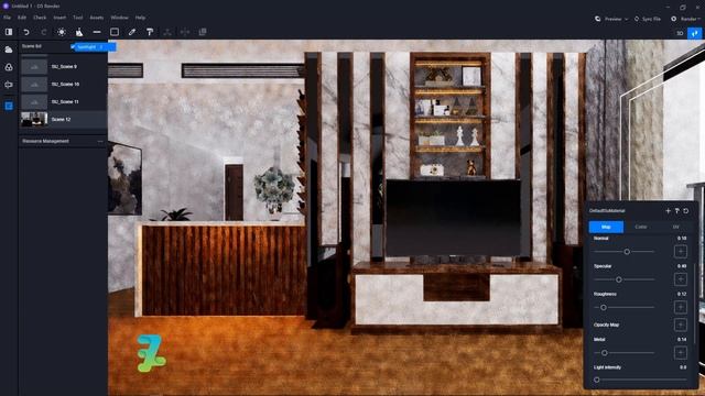 D5 RENDER PROCESS LIVING KITCHEN ROOM INTERIOR #29 смотреть онлайн