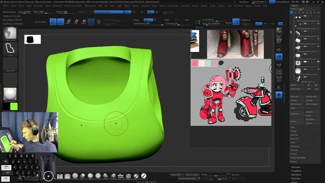 ZBrush Sculpting Stylized Space Marine Armor! смотреть онлайн