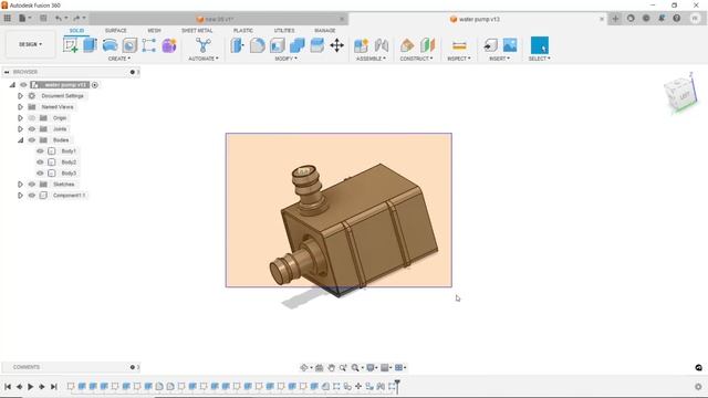 Autodesk Fusion 360: Mini Water Pump Tutorial смотреть онлайн