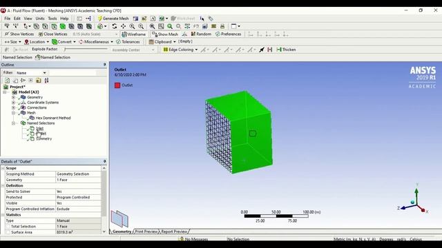 Create named selections in mesh for ANSYS Fluent смотреть онлайн
