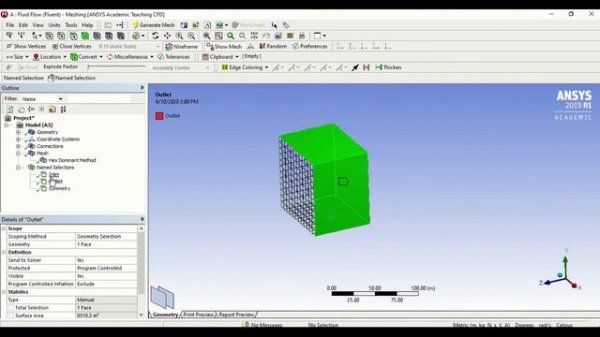 Create named selections in mesh for ANSYS Fluent