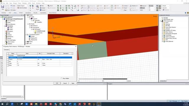 ANSYS Tutorial - 3 (HFSS, microstrip patch antenna) смотреть онлайн
