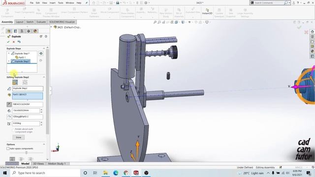 How to do an exploded view in an assembly solidworks 2020 смотреть онлайн