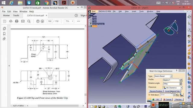 Catia V5 - Generative Sheet metal example смотреть онлайн