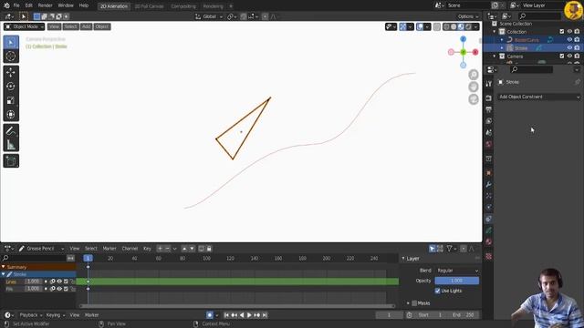 Follow path by any object in Blender 2D animation (2.93), Object constraint properties, (in Hindi) смотреть онлайн