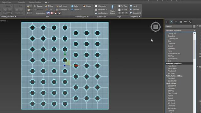quickly Cylinder Holes or verts to circle -3ds max tutorial смотреть онлайн