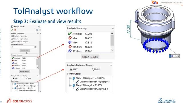 SOLIDWORKS TolAnalyst смотреть онлайн