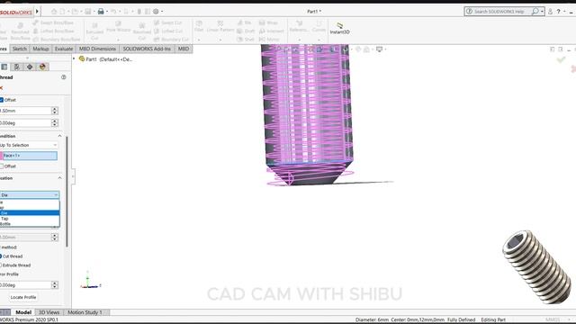 Grub screw in SolidWorks | how to make Grub screw in SolidWorks | SolidWorks tutorial | Allen scre смотреть онлайн