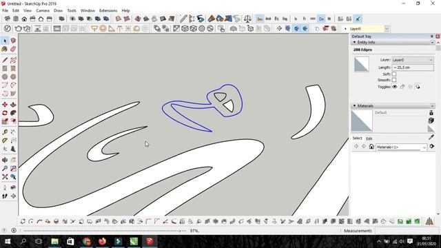 Sketchup Plugin SVG Importer, Make Face, Multiple Push-Pull | Modeling 3D Kaligrafi Sketchup смотреть онлайн