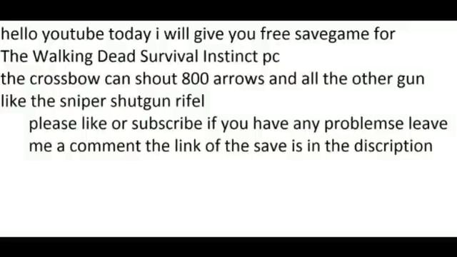 The Walking Dead Survival Instinct save game pc смотреть онлайн