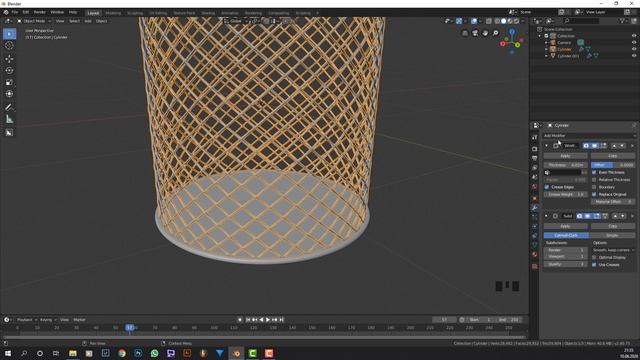 How To Make A Pencil Holder Or Trash Bin / Blender Beginner Tutorial смотреть онлайн