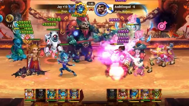 Hero Wars - ODH team is effective against blender team смотреть онлайн