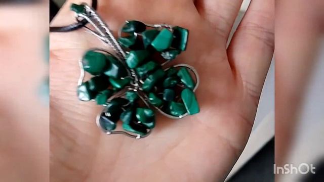 Кулон клевер четырехлистник с малахитом смотреть онлайн