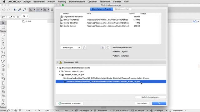 ARCHICAD 20 - Doppelte Bibliothekselemente verwalten смотреть онлайн