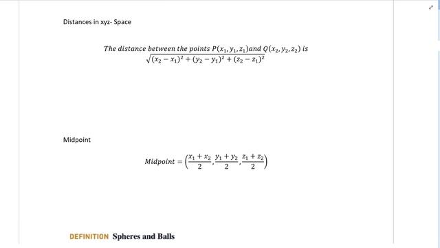 Calculus III: Points, planes, distance, midpoint, spheres in 3D смотреть онлайн