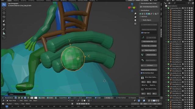 Timelapse blocking and posing a Creature with his rider in Blender with Blocksurfaces addon #blende смотреть онлайн