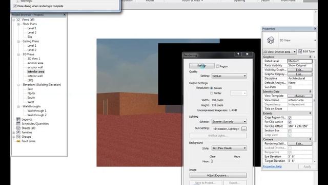 REVIT (walkthrough ,camera, image rendering ) смотреть онлайн