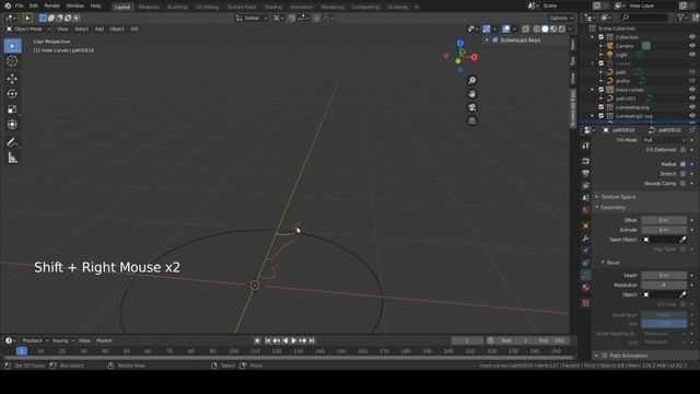 Blender 2.82/2.83 : Modelling with Curves: drawing curves in Inkscape and importing them. смотреть онлайн