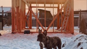 монтаж крыши (стропильной системы) на каркасный гараж часть № 1