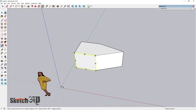 How to use Scale tool in Sketchup |Sketchup Scale tool| смотреть онлайн