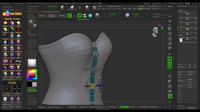 Build corsets with ZBrush with Corset Maker by Artistic Squad смотреть онлайн