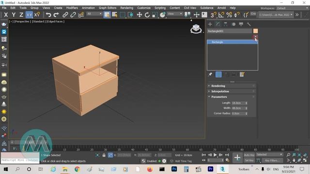 3DS Max 2022 Tutorials - Modeling a Desk with open door and all details смотреть онлайн