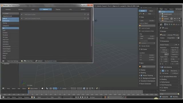 Ajouter l'extension Screencast display #Blender смотреть онлайн