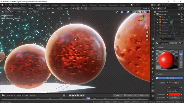 Bubble Inside Object In Blender смотреть онлайн