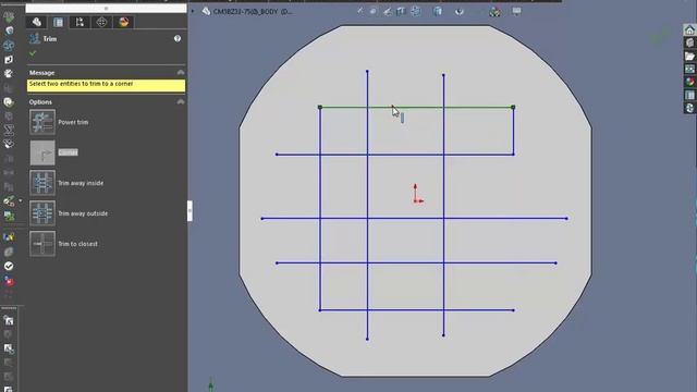 Trim Entities Tutorial With Solidworks 2016 смотреть онлайн