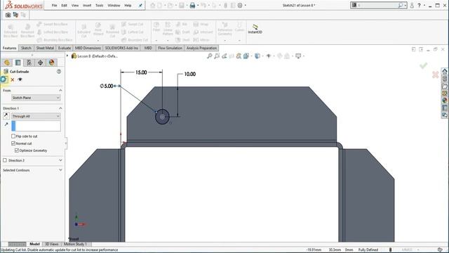 SOLIDWORKS TUTORIAL LESSON 8 смотреть онлайн
