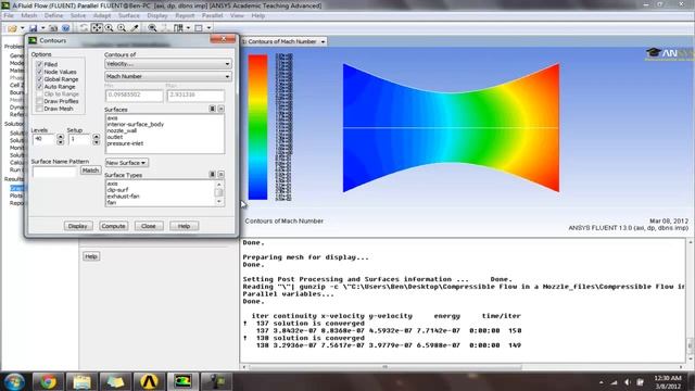 Cornell FLUENT- Compressible Flow in a Nozzle- Results смотреть онлайн