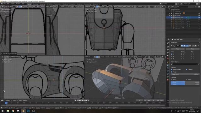 Blender 2.8 Tutorial - The Cyber Dogs - 6 /10 - Modeling Main Body смотреть онлайн