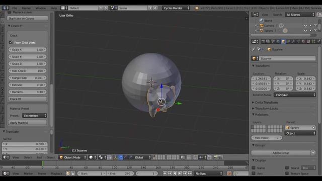 Blender "Crack It" Addon: How to customize cracking point смотреть онлайн