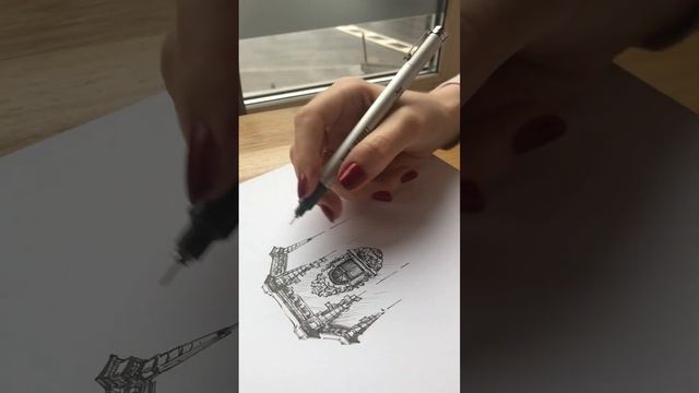 Процесс рисования скетча, художник Агалакова Наталья смотреть онлайн