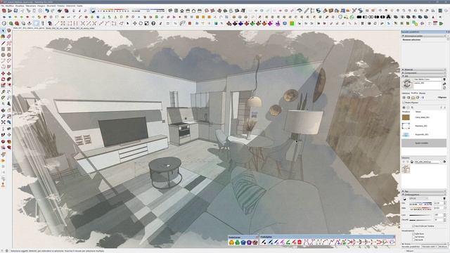 Sketchup: stili di visualizzazione, filigrane e maschere... смотреть онлайн