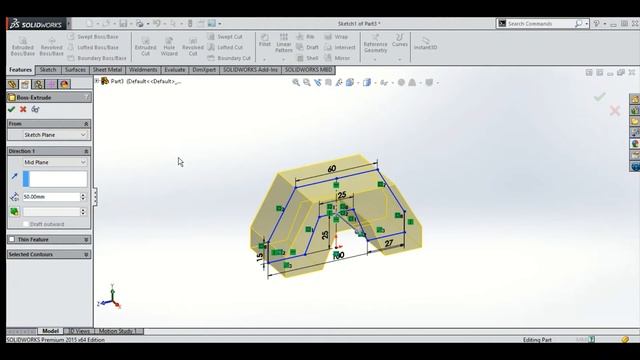 SolidWorks Tutorial | 18 Exercise.| How to use Mirror смотреть онлайн