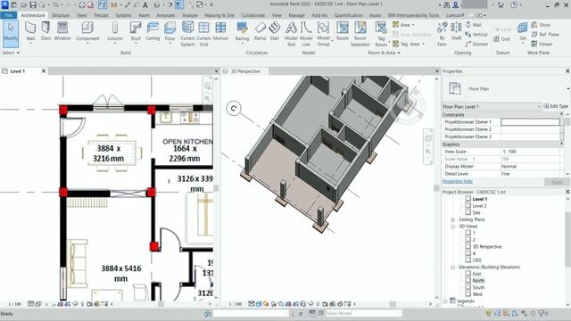 HOW TO CREATE SIMPLE HOUSE IN REVIT - TUTORIAL FOR BEGINNERS смотреть онлайн
