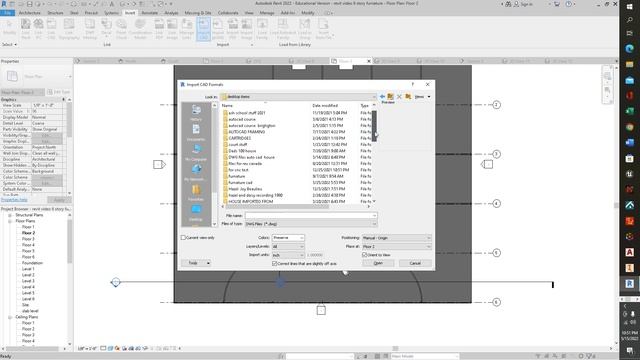 Revit 16 adding furniture from Revit families and from cad import in Revit смотреть онлайн