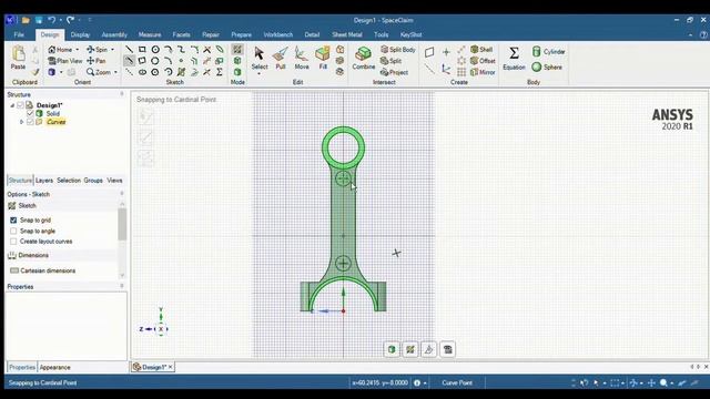 For Beginners 🛠️: Space Claim Ansys Tutorial 📐- Connecting Rod смотреть онлайн