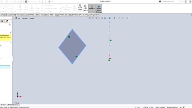 SOLIDWORKS 2020 : HOW TO MIRROR ENTITY IN A SKETCH смотреть онлайн