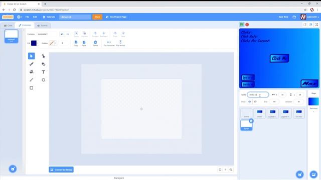 How to Make a Clicker Game in Scratch! (Part 2) Custom fonts and One/Max system смотреть онлайн