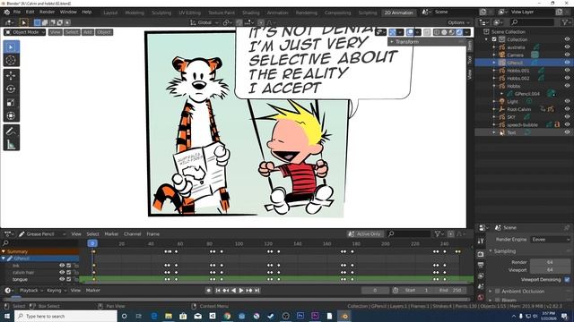 Blender 2.8 Grease pencil animation workflow смотреть онлайн