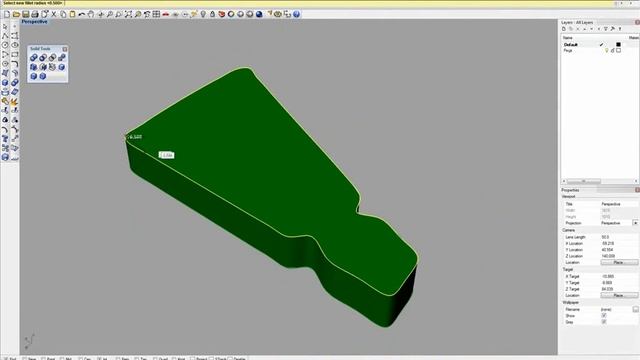 Curso Rhinoceros 4.0 - Comando Variable Radius Fillet смотреть онлайн