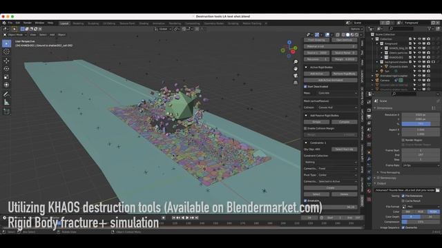 Street Destruction in Blender 3d: VFX Breakdown ft. KHAOS add-on Destruction Tools(New) смотреть онлайн