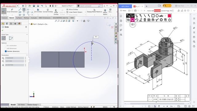 SolidWorks | 3D CAD EXERCISES 161 | StudyCadCam | Solution Tutorial | смотреть онлайн