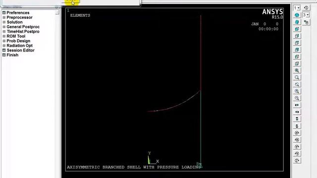Axisymmetric Branched Shell with Pressure Loading - ANSYS смотреть онлайн